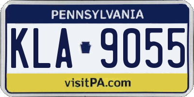 PA license plate KLA9055