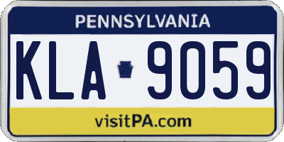 PA license plate KLA9059