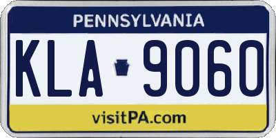 PA license plate KLA9060