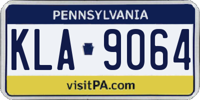 PA license plate KLA9064