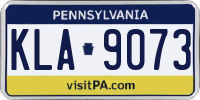 PA license plate KLA9073