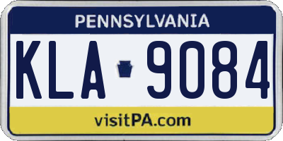 PA license plate KLA9084