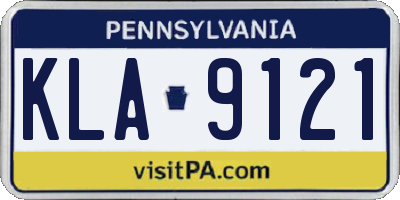PA license plate KLA9121