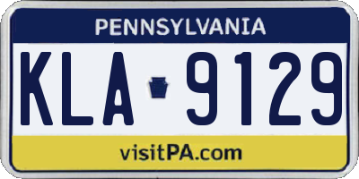 PA license plate KLA9129
