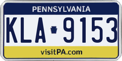 PA license plate KLA9153
