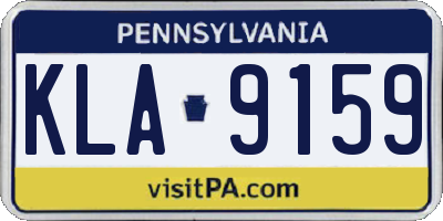 PA license plate KLA9159