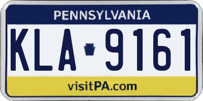 PA license plate KLA9161