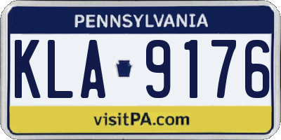 PA license plate KLA9176