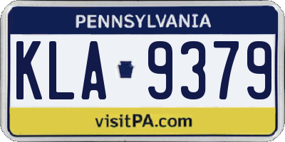 PA license plate KLA9379