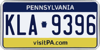 PA license plate KLA9396
