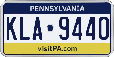 PA license plate KLA9440
