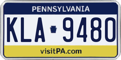 PA license plate KLA9480