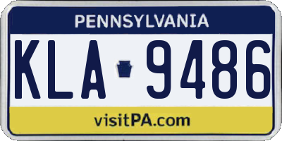 PA license plate KLA9486