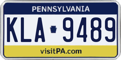 PA license plate KLA9489