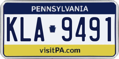 PA license plate KLA9491