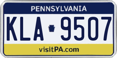 PA license plate KLA9507