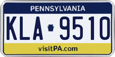 PA license plate KLA9510