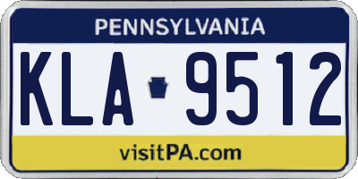 PA license plate KLA9512