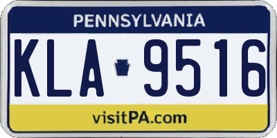 PA license plate KLA9516