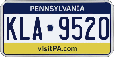 PA license plate KLA9520