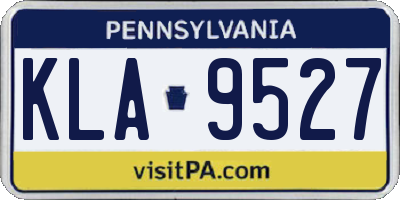 PA license plate KLA9527