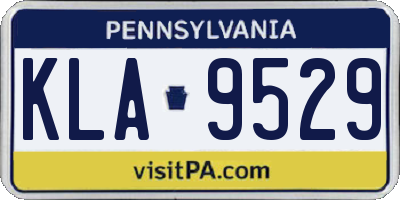 PA license plate KLA9529