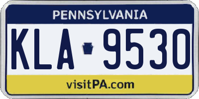 PA license plate KLA9530