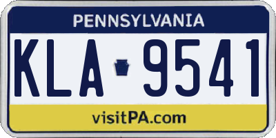 PA license plate KLA9541