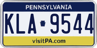 PA license plate KLA9544