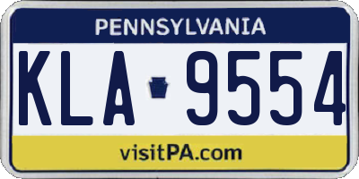 PA license plate KLA9554