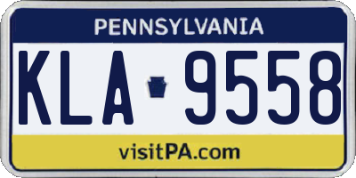 PA license plate KLA9558