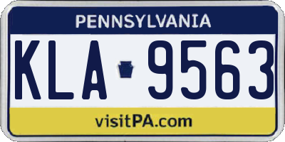 PA license plate KLA9563