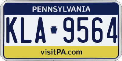 PA license plate KLA9564