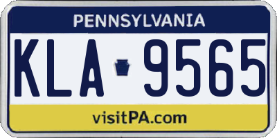 PA license plate KLA9565