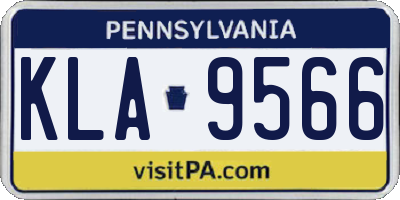 PA license plate KLA9566
