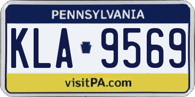 PA license plate KLA9569