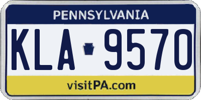 PA license plate KLA9570