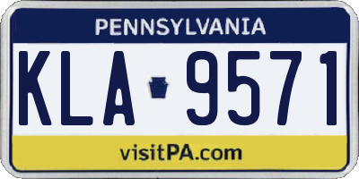 PA license plate KLA9571