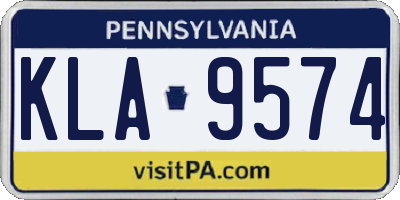 PA license plate KLA9574