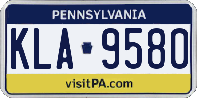 PA license plate KLA9580