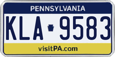 PA license plate KLA9583
