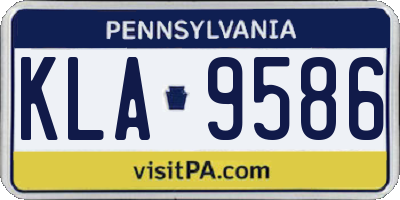 PA license plate KLA9586