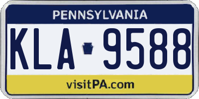 PA license plate KLA9588