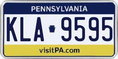 PA license plate KLA9595