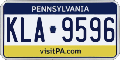PA license plate KLA9596