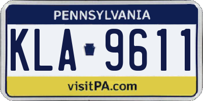 PA license plate KLA9611