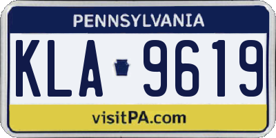 PA license plate KLA9619