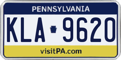 PA license plate KLA9620