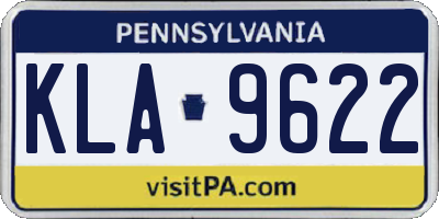 PA license plate KLA9622