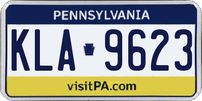 PA license plate KLA9623